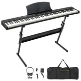 No logo 88 Key Magnetic Connection Piano Semi-Weighted Standard Digital Piano with Stand, MIDI Bluetooth, Handbag,Headphone,for Piano Lover Black color