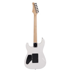 No logo Lightning Style Electric Guitar with Power Cord/Strap/Bag/Plectrums Black & White