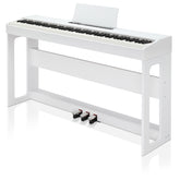 No logo 88 Keys Full Weighted Keyboards Digital Piano with Furniture Stand, Power Adapter, Triple Pedals, Headphone, for All Experience Levels White
