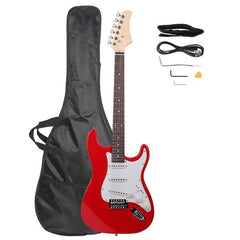 No logo Rosewood Fingerboard Electric Guitar with Shoulder Strap / Guitar Bag / Picks / Cord / Hex Wrench Re