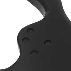 DIY 6 String Flame Shaped Style HSH Electric Guitar Kits with Mahogany Body, Maple Neck and Accessories Black