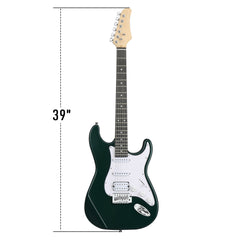 No logo KST Stylish H-S-S Pickup Electric Guitar Kit with 5W AMP Bag Guitar Strap Strings Green