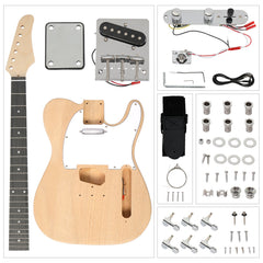 Ozici DIY 6 String TL Style Electric Guitar Kits with Mahogany Body, Maple Neck and Accessories