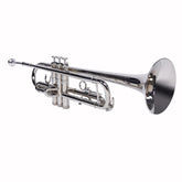 Glarry Brass Trumpet Bb with 7C Mouthpiece Silver