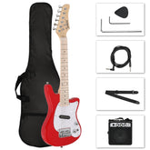 Glarry 30inch Mini Kids Electric Guitar Maple Fingerboard w/5W Amplifier - Red