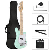 Glarry 30inch Mini Kids Electric Guitar Maple Fingerboard w/5W Amplifier - Green