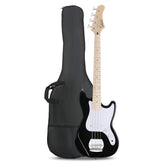 Glarry 30in GB Electric Bass Guitar Short Scale - Black