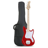 Glarry 30in GB Electric Bass Guitar Short Scale - Red