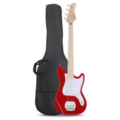 Glarry 30in GB Electric Bass Guitar Short Scale - Red