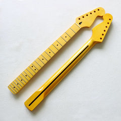 F-style Canadian Maple Fingerboard Neck 22Fret ST Electric Guitar Neck - Yellow