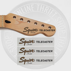 Squier by Fender Tele Waterslide Guitar Neck Headstocks Decals (Set of 3)