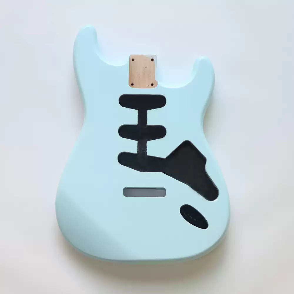Cxxss Alder Wood Sonic blue SSS ST Electric Guitar Body Nitro Matte Finished for DIY Custom Guitars