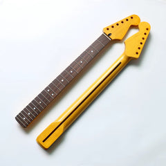 22 Fret Canadian Maple Rose Fingerboard ST Guitar Neck - Yellow