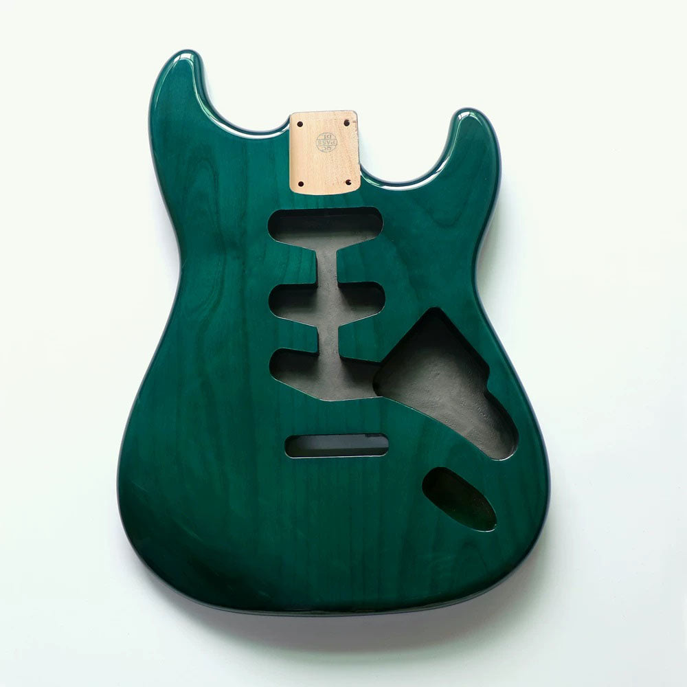 Cxxss Alder Wood Sonic blue SSS ST Electric Guitar Body Nitro Matte Finished for DIY Custom Guitars - Green