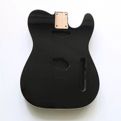 Cxxss Black Standard Route TL Guitar Body Made of Alder Wood In Nitro Satin Finish