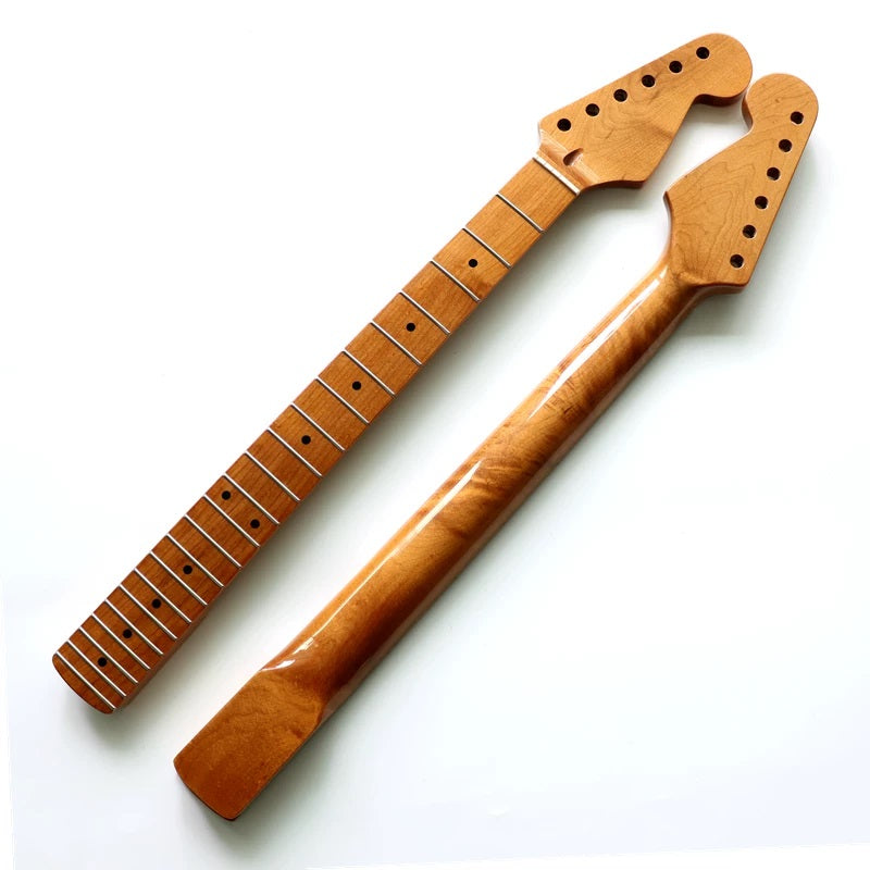 22Fret Baked Maple White Copper Wire ST Electric Guitar Neck - Bright