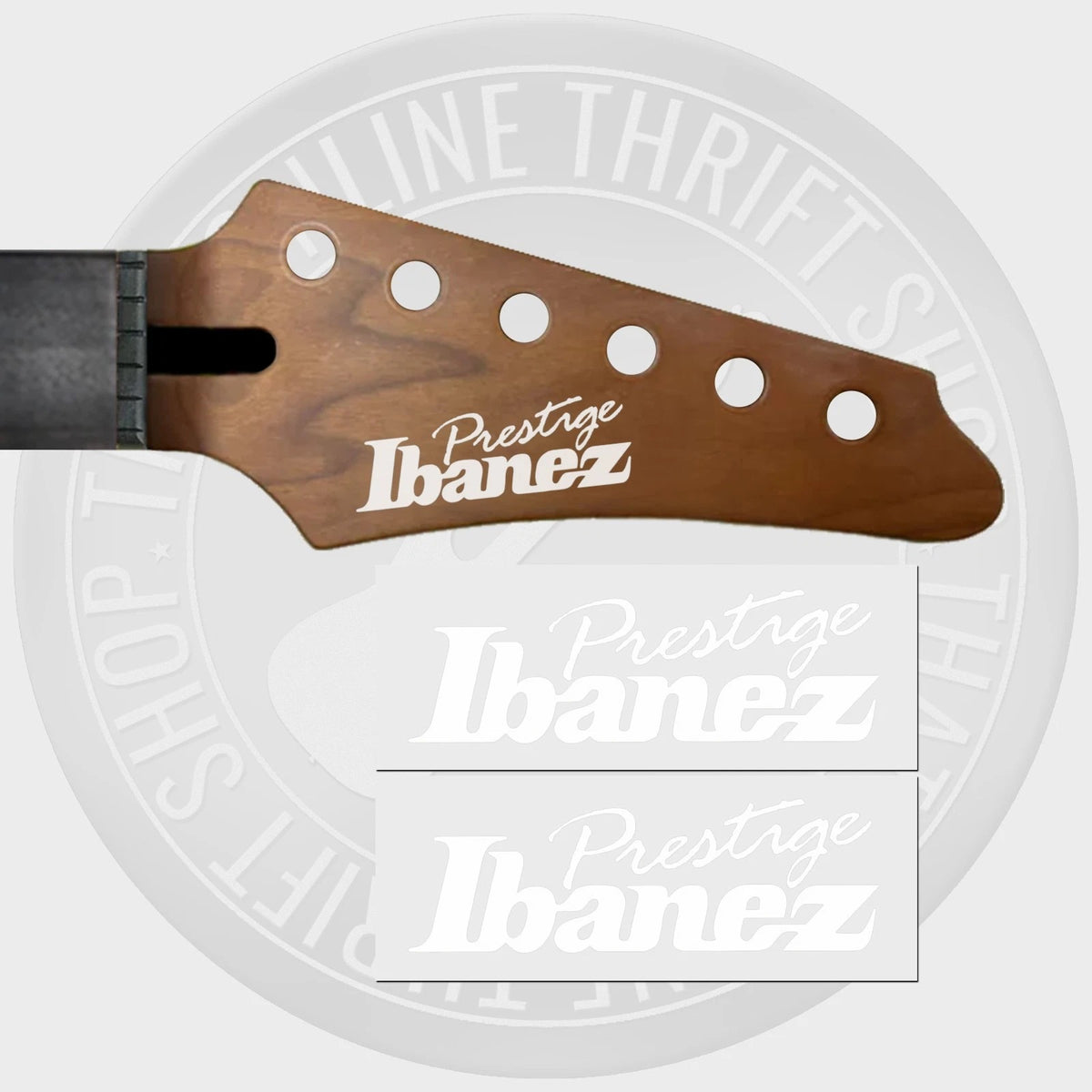 Have one to sell? Sell one like this Sell something else  Share Ibanez Prestige Waterslide Guitar Neck Headstock Decals (WHITE) Set of 2