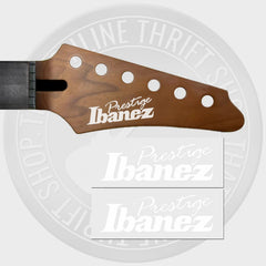 Have one to sell? Sell one like this Sell something else  Share Ibanez Prestige Waterslide Guitar Neck Headstock Decals (WHITE) Set of 2
