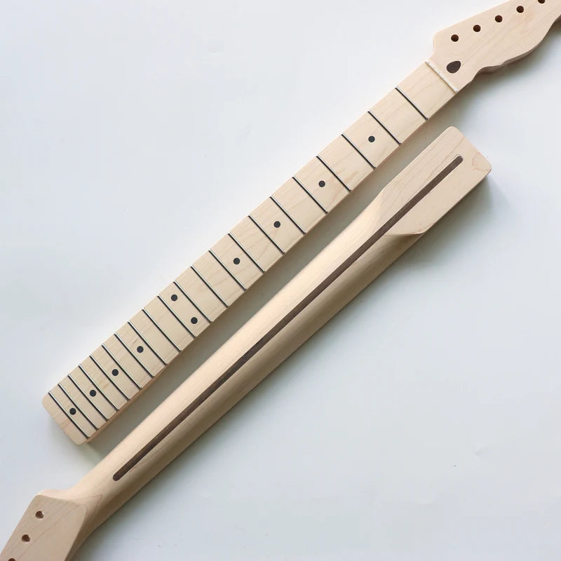 22 Fret Canadian Maple TL Electric Guitar Neck - Natural Wood