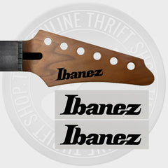 Ibanez Waterslide Guitar Neck Headstock Transfer Decals (Set of 2)