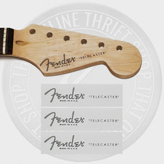 Fender Tele USA Waterslide Guitar Neck Headstock Decals (Set of 3)