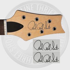 PRS Waterslide Guitar Neck Headstock Transfer Decals (Set of 2)