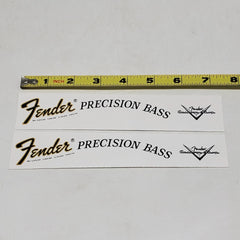 Fender Precision Bass Waterslide Guitar Headstock Decals with CS Logo (Set of 2)