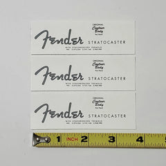 Fender Strat Waterslide Guitar Neck Headstock Decals (Set of 3)