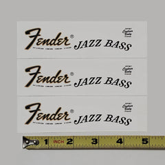 Fender Jazz Bass Waterslide Guitar Neck Headstock Decals (Set of 3)
