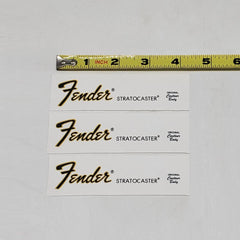 Fender Strat Waterslide Guitar Neck Headstock Decals (Set of 3)