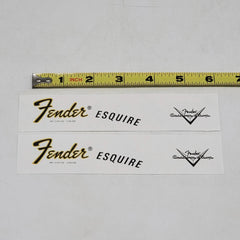 Fender Esquire Style Waterslide Guitar Headstock Decals with CS Logo (Set of 2)