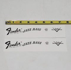 Fender Jazz Bass Waterslide Guitar Neck Headstock Decals with CS Logo (Set of 2)