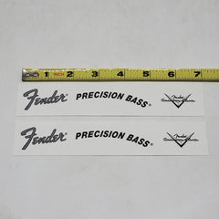 Fender Precision Bass Waterslide Guitar Headstock Decals with CS Logo (Set of 2)