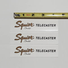 Squier by Fender Tele Waterslide Guitar Neck Headstocks Decals (Set of 3)