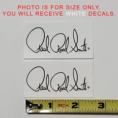 PRS Waterslide Guitar Neck Headstock Transfer Decals (WHITE) Set of 2