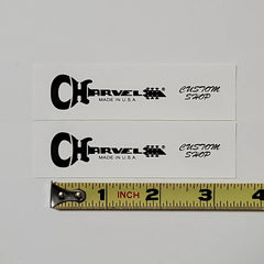 Charvel Made In USA Custom Waterslide Guitar Neck Headstock Decals (Set of 2)