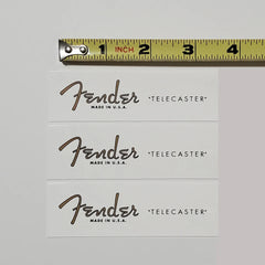 Fender Tele Waterslide Guitar Neck Headstock Decals (Set of 3)