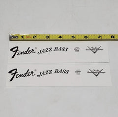 Fender Jazz Bass Waterslide Guitar Neck Headstock Decals with CS Logo (Set of 2)