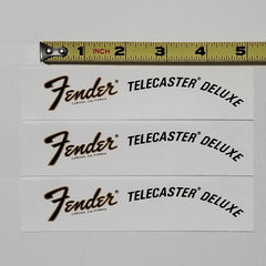 Fender Tele Deluxe Waterslide Guitar Neck Headstock Decals (Set of 3)