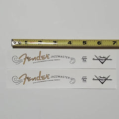 Fender 60's Jazzmaster Waterslide Guitar Headstock Decals w/ CS Logo (Set of 2)