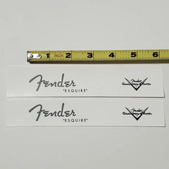 Fender Esquire Waterslide Guitar Neck Headstock Decals with CS Logo (Set of 2)
