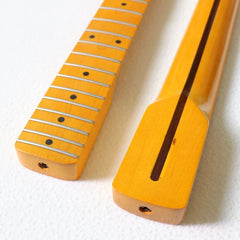 21 Fret Large Silk Integrated Canadian Maple ST Electric Guitar Neck - Yellow