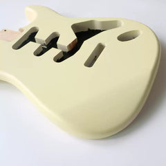 Cxxss DIY Nitro Finished Alder ST Guitar Body in Light Yellow Color for SSS Electric Guitars