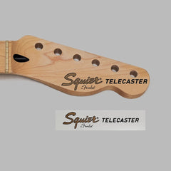 Squier by Fender Tele Waterslide Guitar Neck Headstocks Decals (Set of 3)