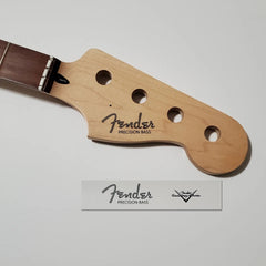 Fender Precision Bass Waterslide Guitar Headstock Decals with CS Logo (Set of 2)