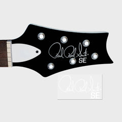 PRS SE Waterslide Guitar Neck Headstock Transfer Decals (WHITE) Set of 2
