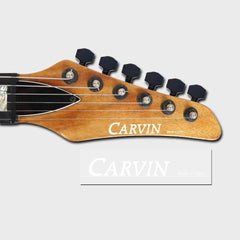 Carvin Made In USA Waterslide Guitar Neck Headstock Decals (WHITE) Set of 2