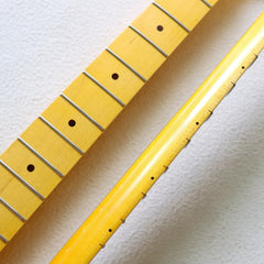 F-style Canadian Maple Fingerboard Neck 22Fret ST Electric Guitar Neck - Yellow