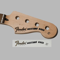 Fender Mustang Bass Waterslide Guitar Neck Headstock Decals (Set of 2)