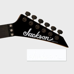 Jackson Made In USA Waterslide Guitar Neck Headstock Decals (WHITE) Set of 2